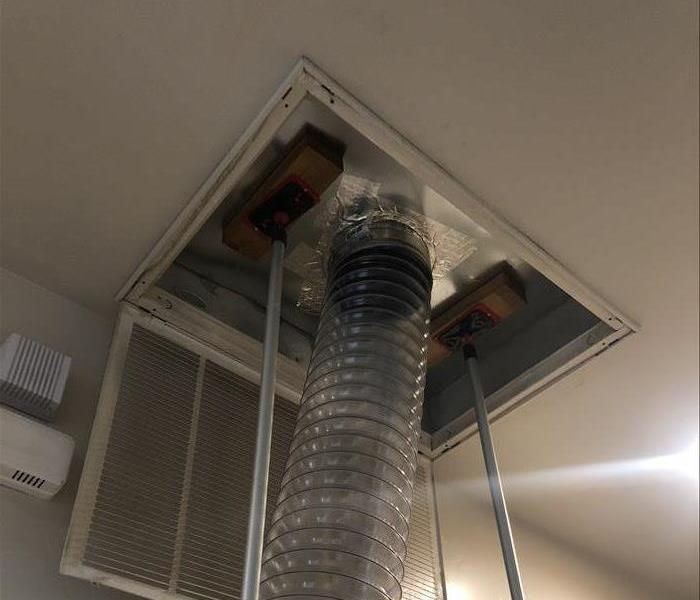 Ducting attached to HVAC return system 